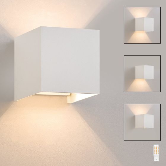 NETTLIFE Sisä-/ulkokäyttöön, tarkoitettu LED - seinävalaisin, lämmin Valkoinen IP65Kotiin, makuuhuoneeseen, eteiseen, porraskäytävään