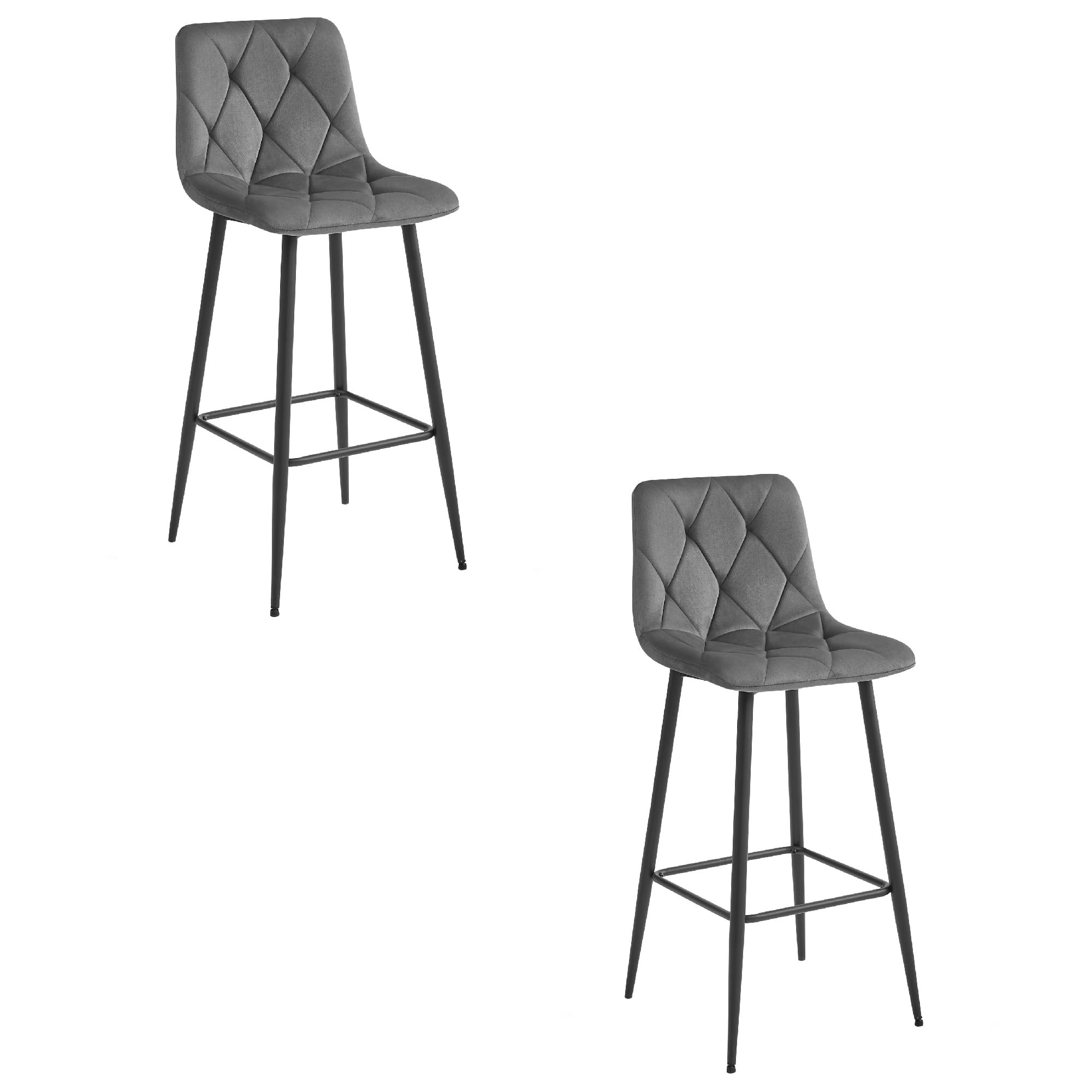 NADO jakkara - tummanharmaa sametti / mustat jalat x 2