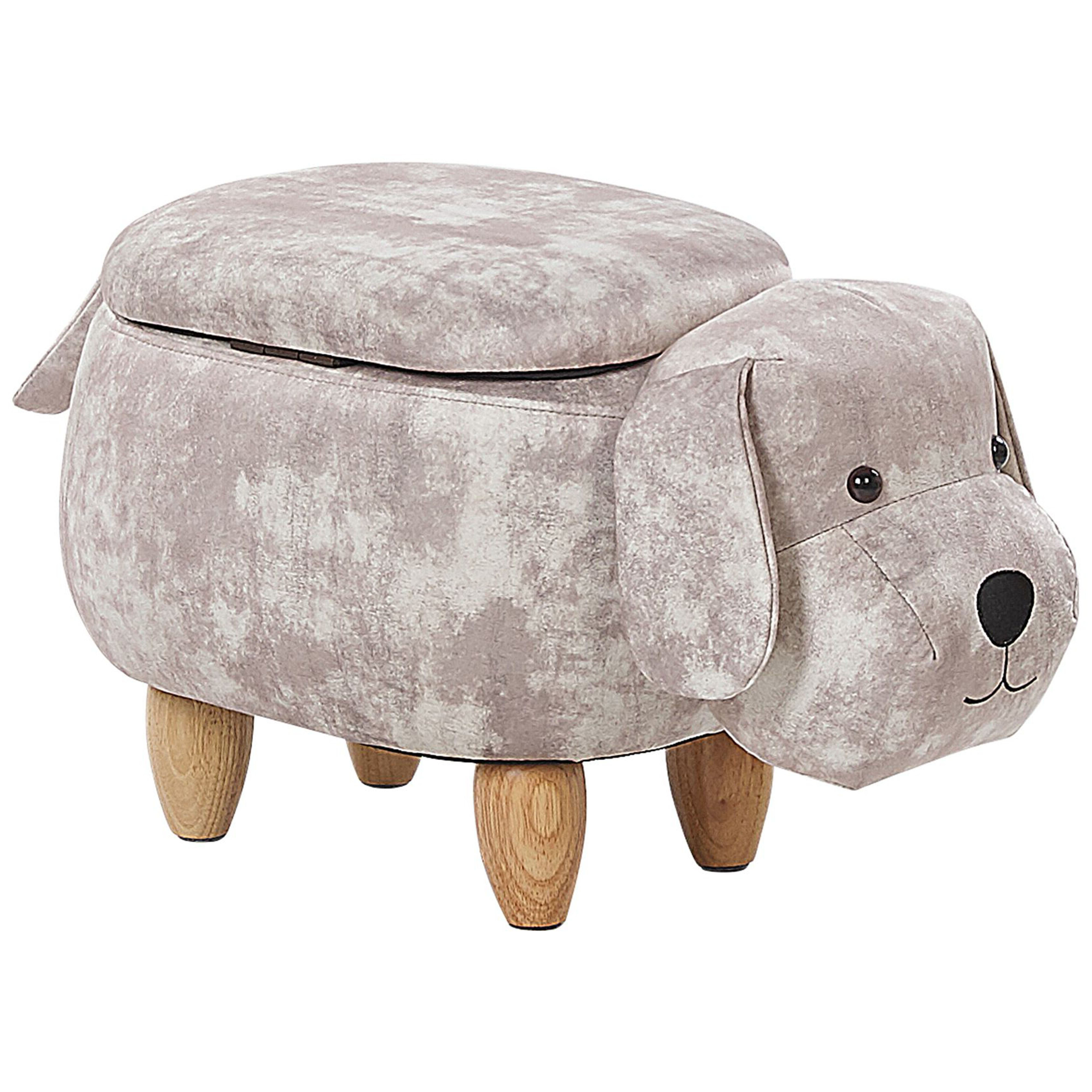 Eläinjakkara säilytystilalla DOGGY Koira Sametti Beige