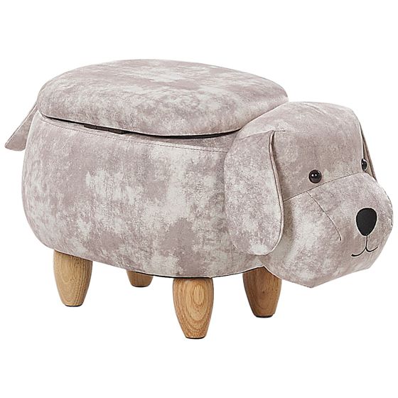 Eläinjakkara säilytystilalla DOGGY Koira Sametti Beige