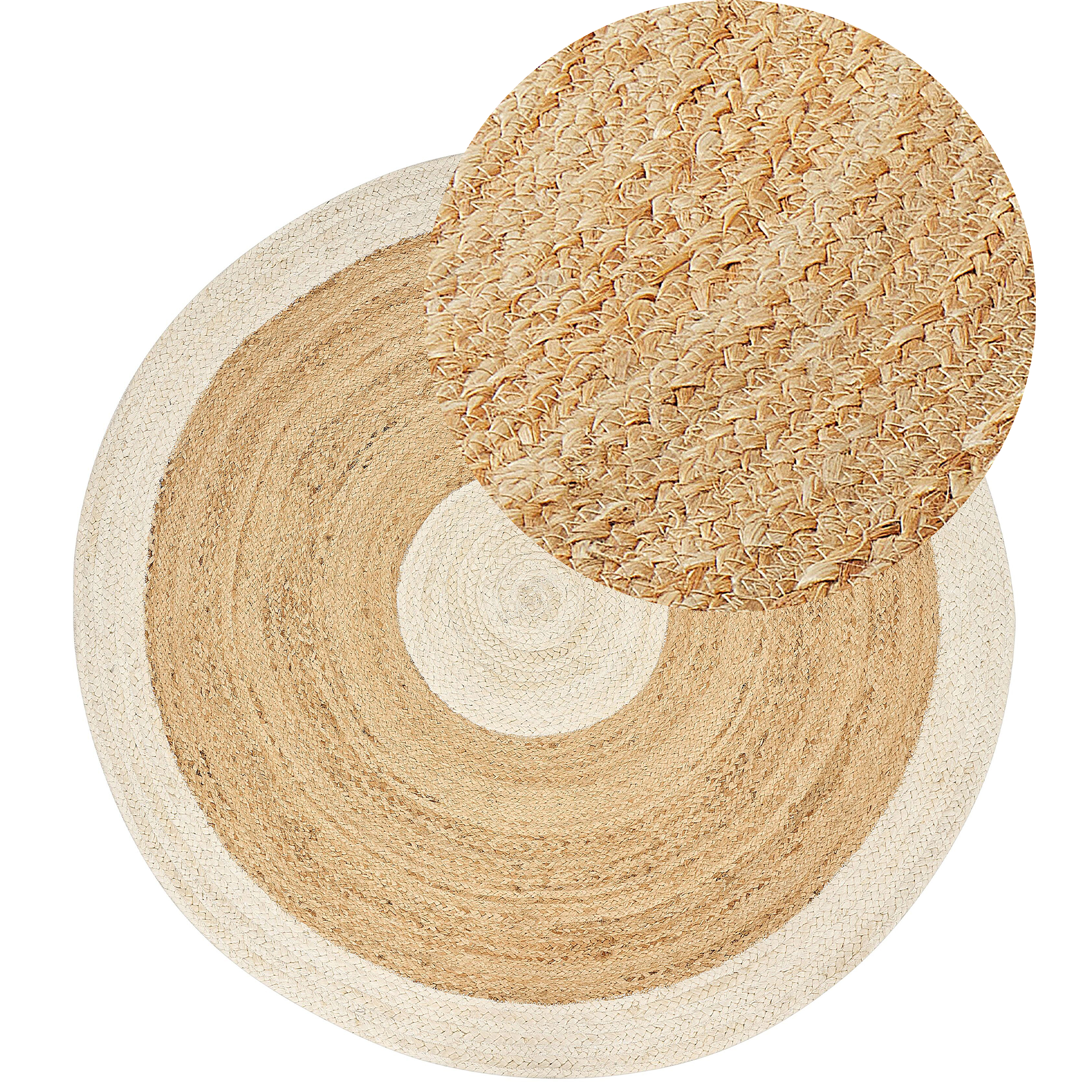 Matto YAYALAR Luonnonvalkoinen ø 140 cm juutti