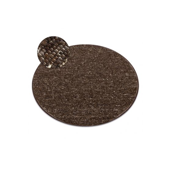 NEPAL 2100 ympyrä tabac ruskea matto - villainen, kaksipuolinen, luonnollinen pyöreä 100 cm