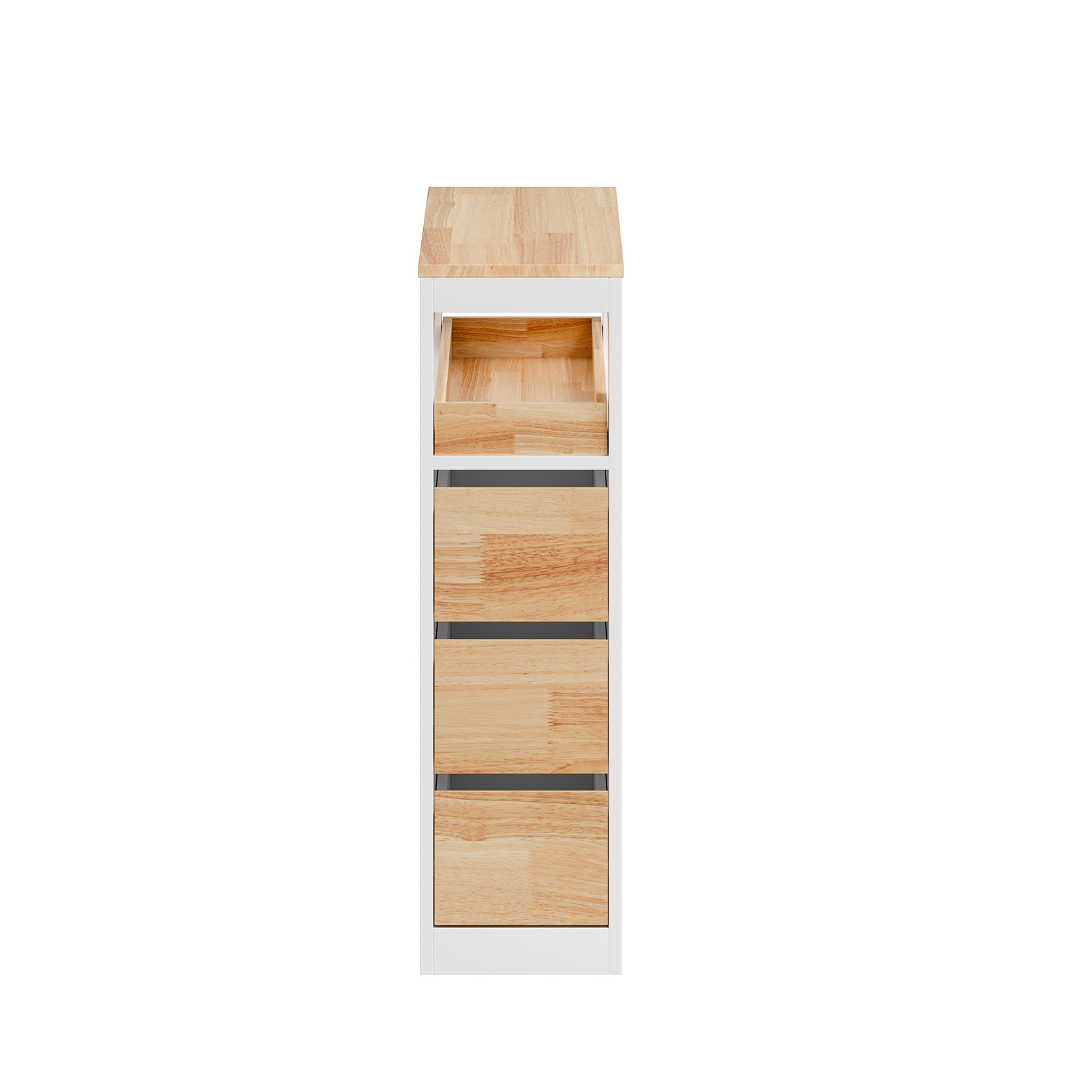 Sivukaappi neljällä laatikolla valkoinen 65.0x23.0x82.0 cm BZR54-III-WN