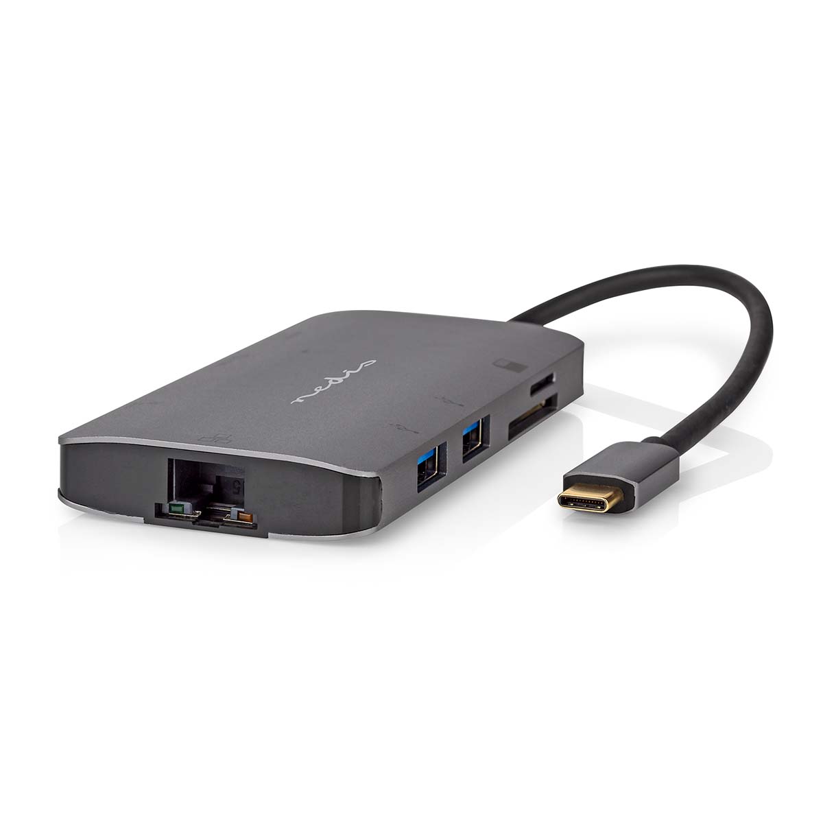 Hub USB 7-in-1 RJ45/3USB-A/Micro SD/HDMI 4K 5Gbps 0.2m