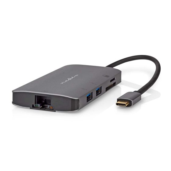 Hub USB 7-in-1 RJ45/3USB-A/Micro SD/HDMI 4K 5Gbps 0.2m