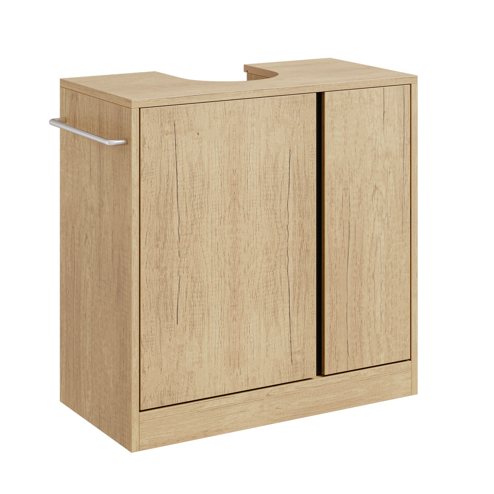 Allas-alakaappi U-muotoinen aukko vaalea tammi 60x30x60 cm BZR235-N