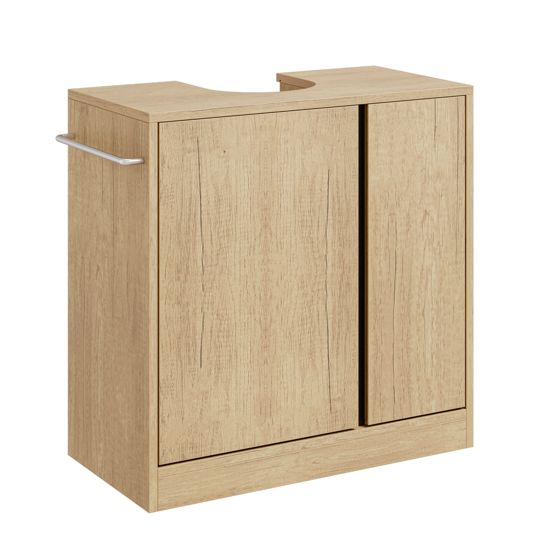 Allas-alakaappi U-muotoinen aukko vaalea tammi 60x30x60 cm BZR235-N
