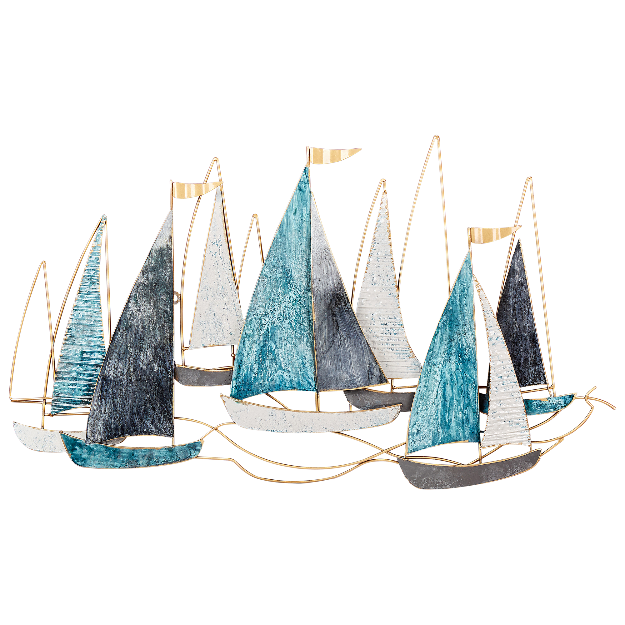 Seinäkoriste Laiva BOHRIUM metalli 50 cm Sininen