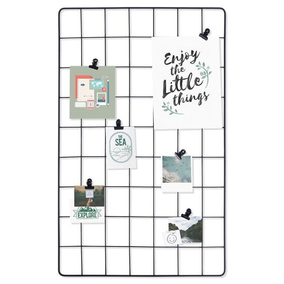 Musta metallinen valokuvaruudukko 58x36 cm