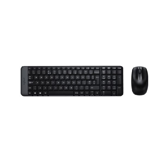 Logitech | Langaton näppäimistö ja hiiri Combo | MK220 | Näppäimistö ja hiiri | Langaton | Hiiri mukana | US | Musta |