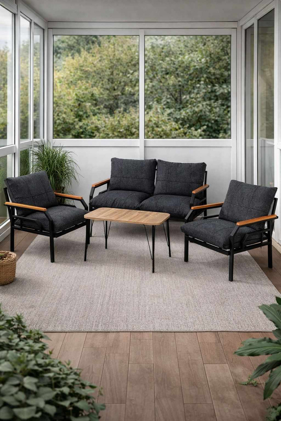 Norda Design Puutarhan oleskeluryhmä Kutay Sehpa 61 x 61 x 70 cm