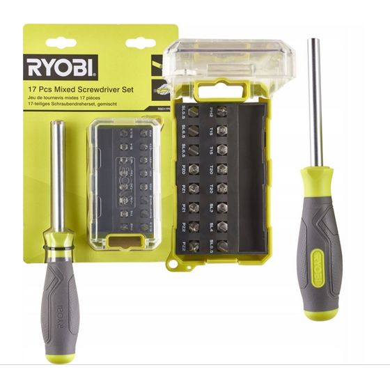 Ryobi rsd17pcs 17-osainen ruuvimeisselisarja