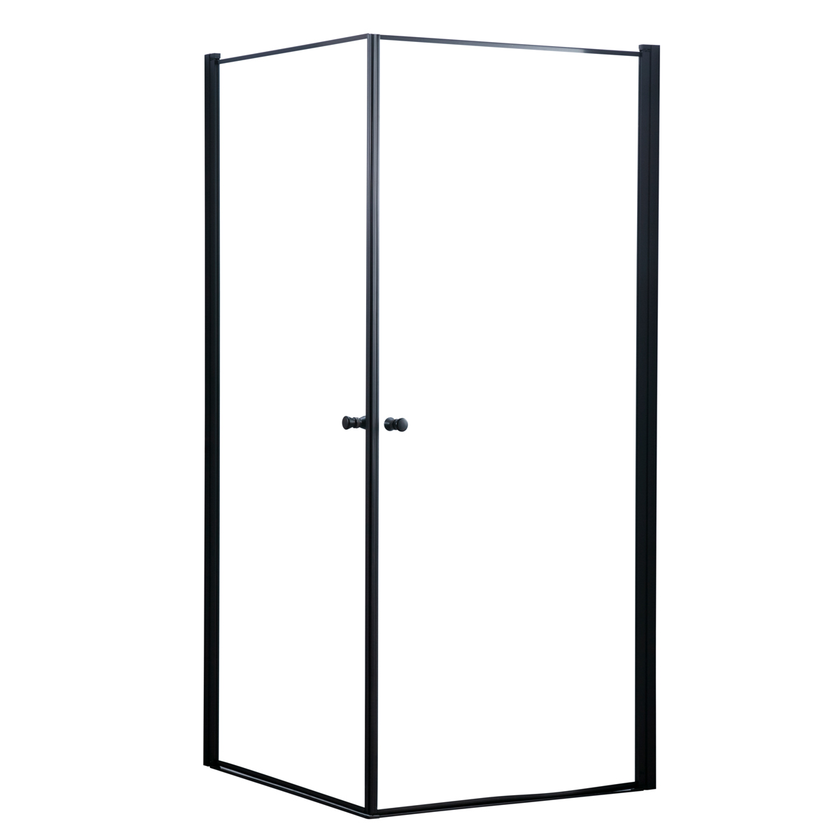 Lykke Suihkunurkka Premium 100x100x195cm, musta kehys