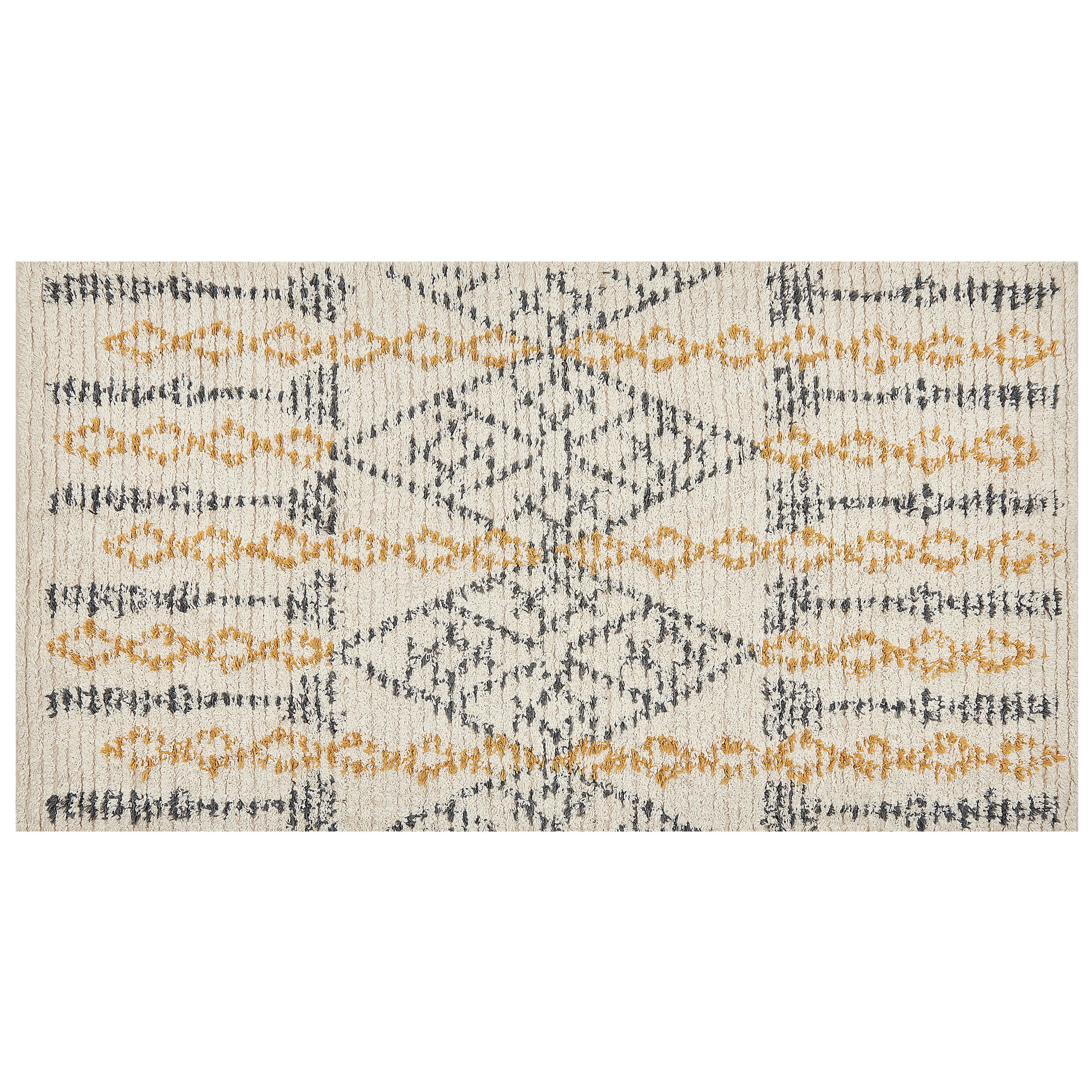 Matto KADAPA Beige 80 x 150 cm Puuvilla