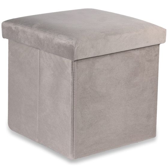 Kokoontaitettava rahi M - 30x30x30cm sametti beige