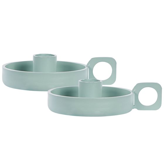 Kynttilänjalkasetti 2 kpl CHORIO metalli 4 cm Mintunvihreä
