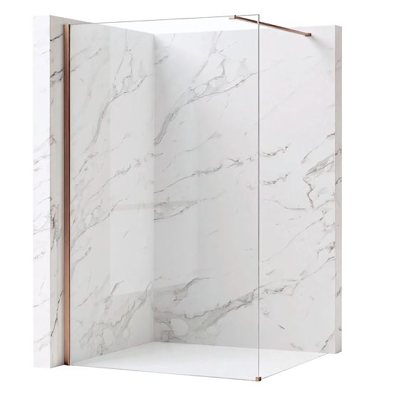 REA Suihkuseinä Flexi Transparent 80 Harjattu kupari, 80X195CM