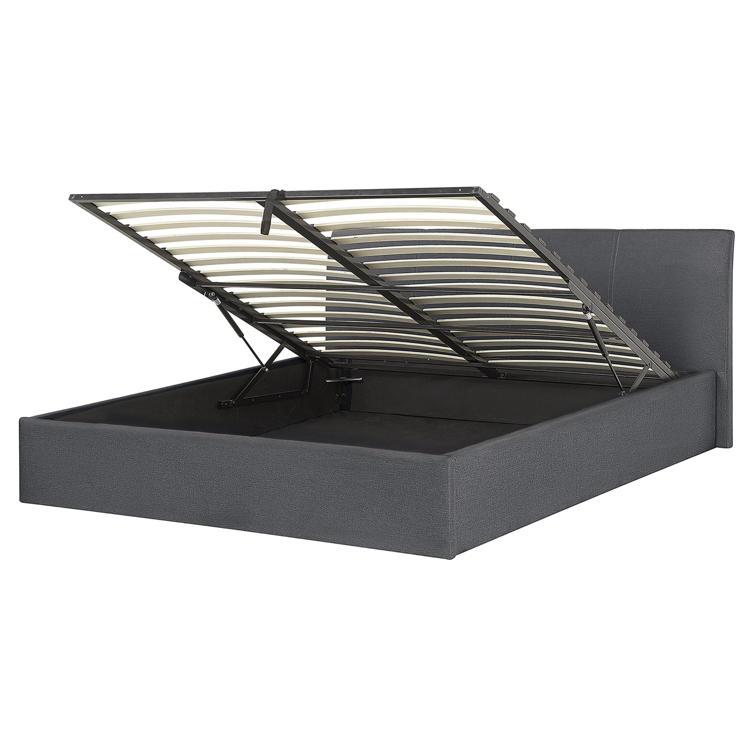 Sänky säilytystilalla kangas ORBEY 160 x 200 cm Harmaa