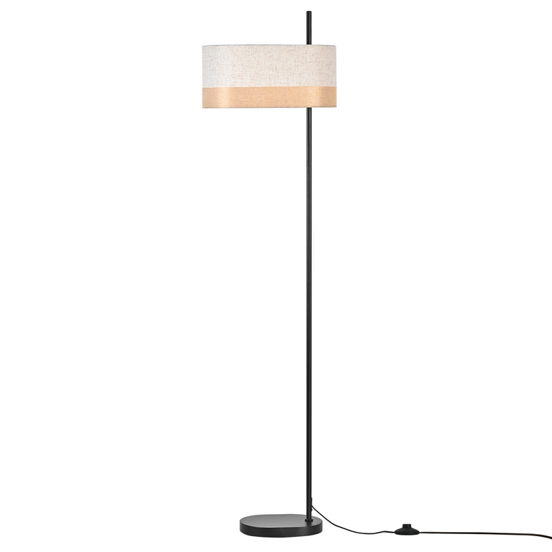 NETTLIFE vintage seisovalaisin valkoinen kuvioitu varjostin retrotyyli maalaismainen E27 lamppu jalkakytkimellä olohuoneeseen makuuhuoneeseen