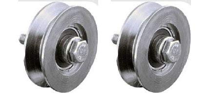2 kpl:n sarja - 120mm V-urainen pyörä, jossa 1 kuulalaakeri - 2 kpl:n sarja