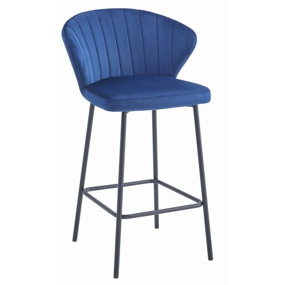 baarijakkara GATTA baarijakkara, tummansininen sametti, mustat jalat (1 kpl)