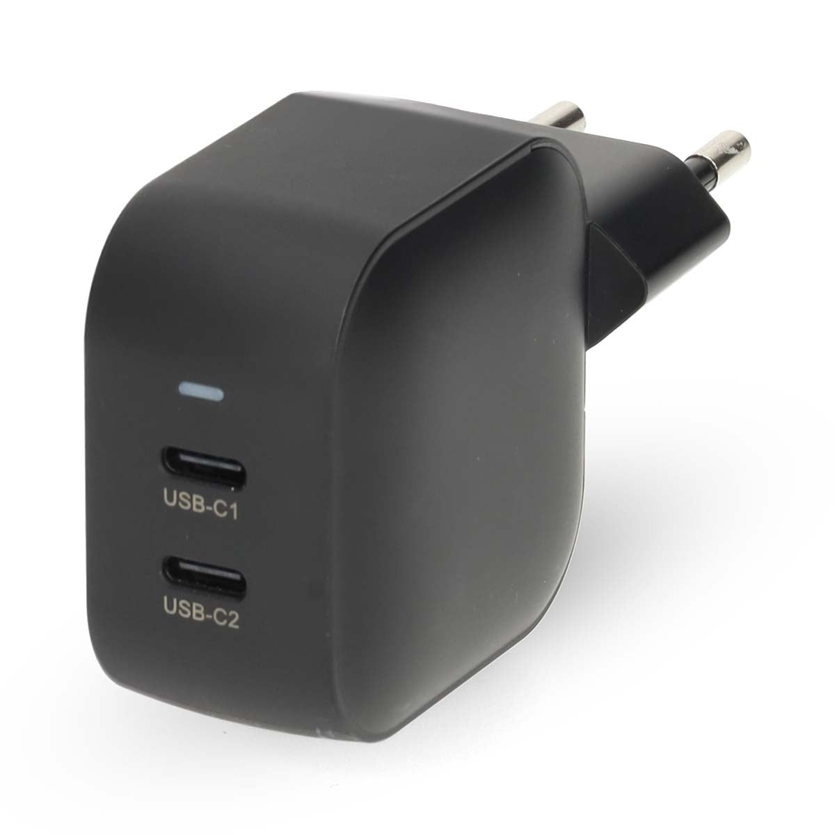 45 W GaN seinälaturi kahdella USB-C portilla pikalataukseen