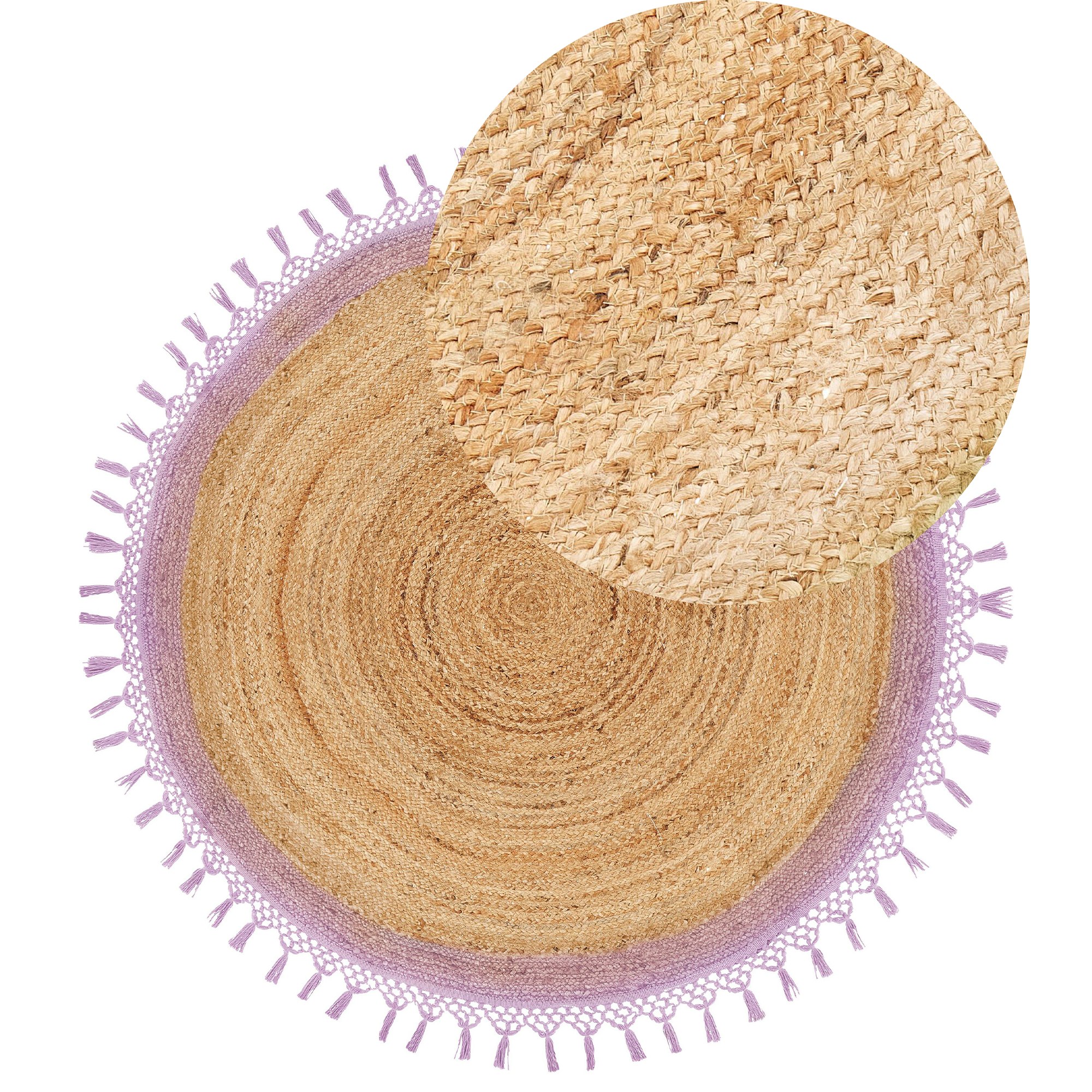 Matto MARTS Purppura ø 140 cm juutti