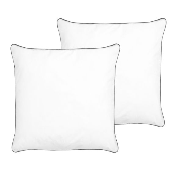 Tyynysetti 2 kpl PELISTER Matala mikrokuitu 80 x 80 cm Valkoinen