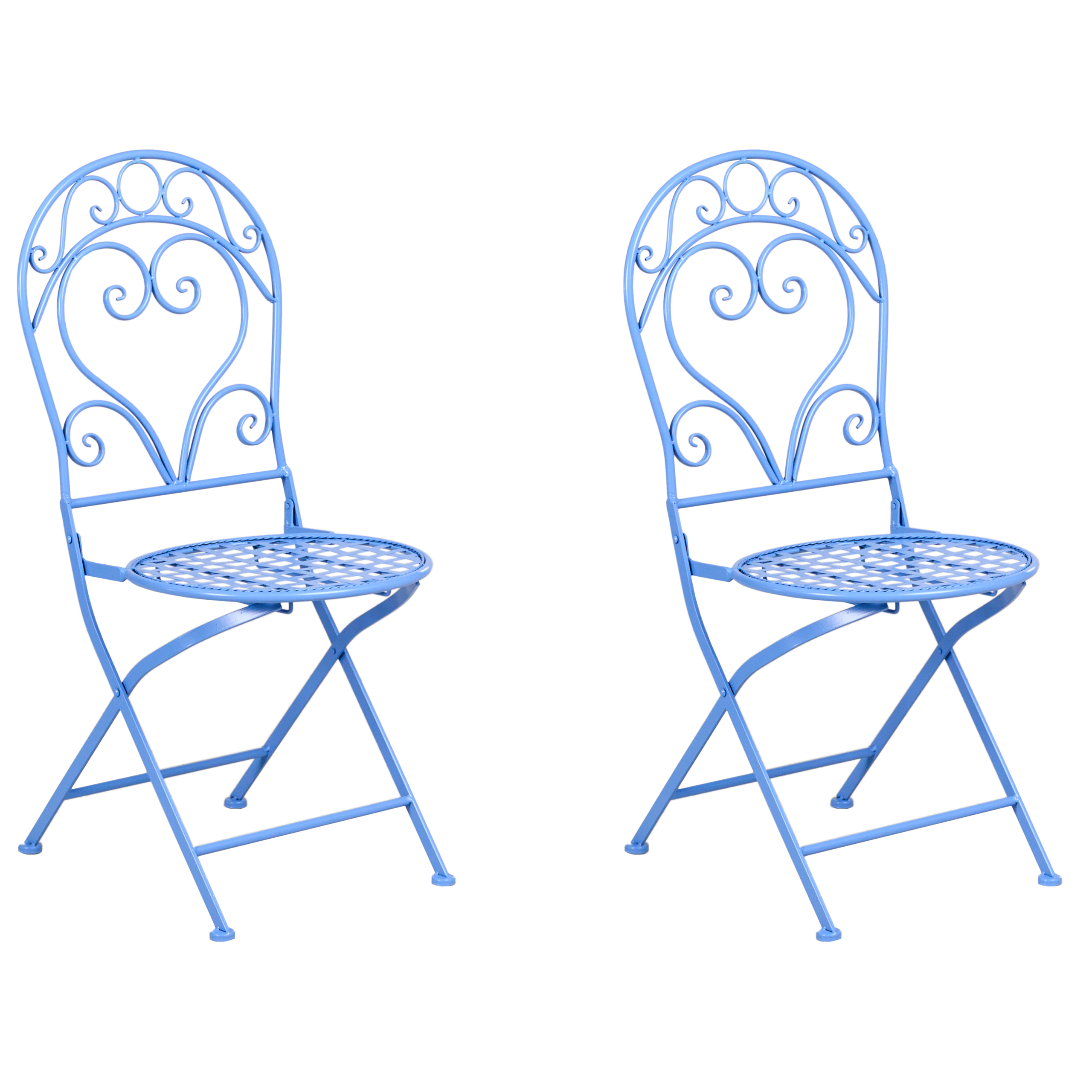 Puutarhatuolisetti 2 kpl ALBINIA metalli Sininen