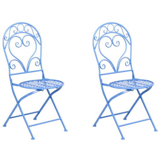Puutarhatuolisetti 2 kpl ALBINIA metalli Sininen