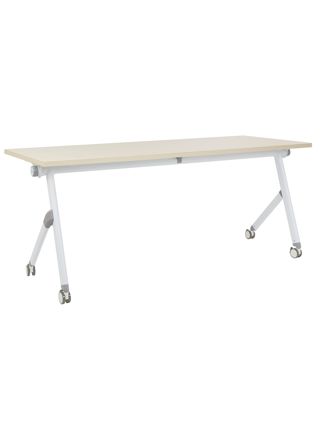 Taitettava työpöytä BENDI Vaaleanruskea 180 cm 60 cm pyörillä