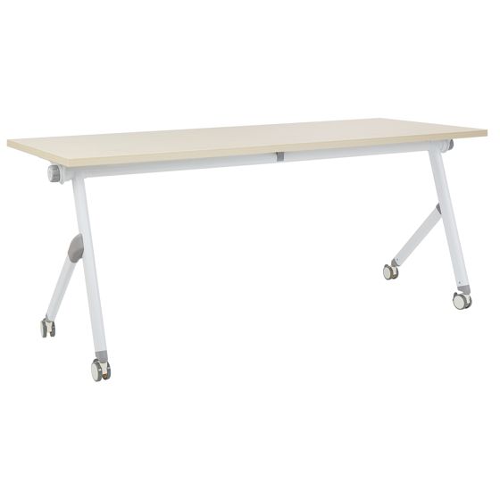 Taitettava työpöytä BENDI Vaaleanruskea 180 cm 60 cm pyörillä