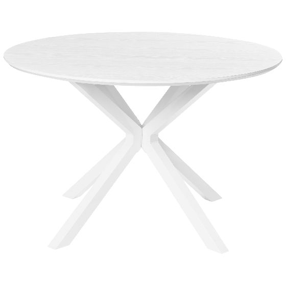 Ruokapöytä FITZROY Valkoinen 120 cm 120 cm