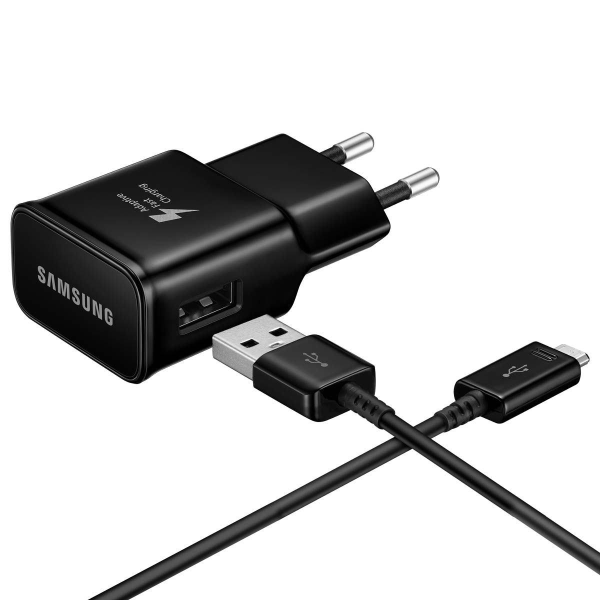 Samsung 15W USB-A Verkkovirtalaturi Paketti USB-C - USB-A-kaapelilla 1m