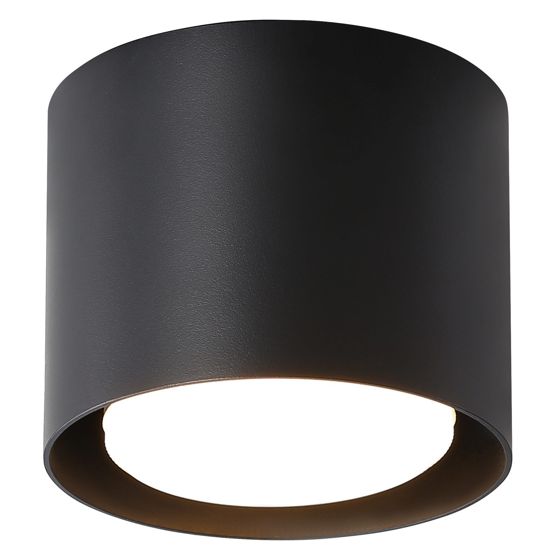 NETTLIFE musta LED-kattovalaisin: Pyöreä pinta-asennettava valaisin, 230 V alumiinista, GX53 5 W 3000 K lamppu, makuuhuoneeseen, eteiseen