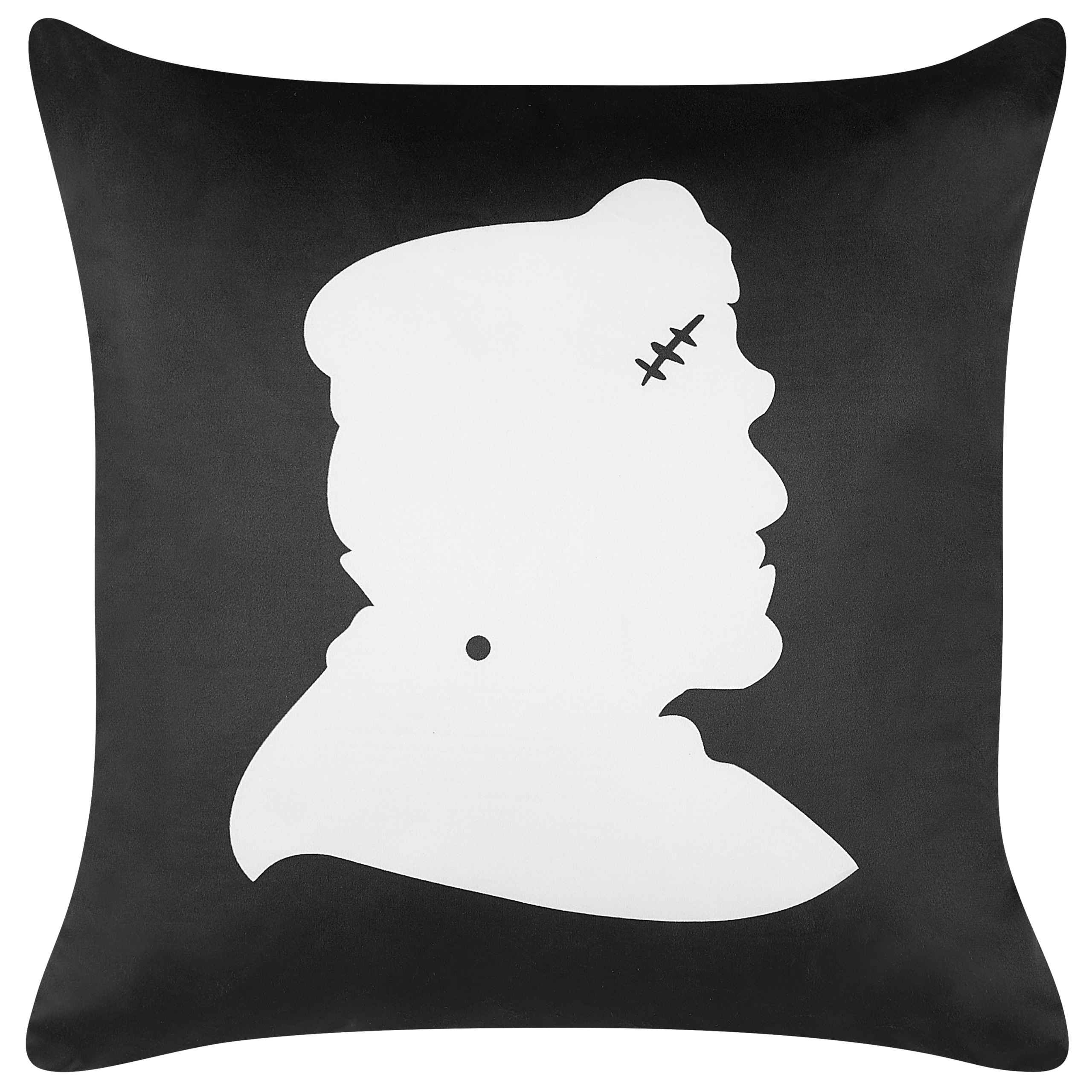 Koristetyyny FRANKLINIA 45 x 45 cm Sametti Musta Abstrakti kuvio