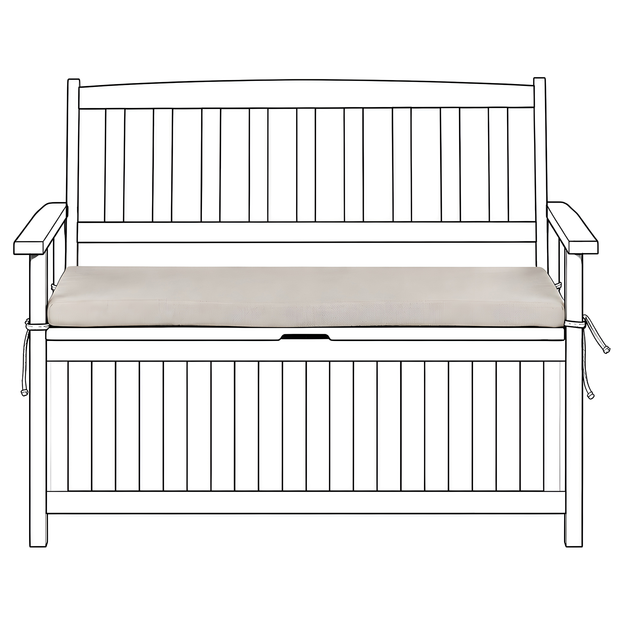 Puutarhapenkin pehmuste SOVANA 108 x 45 cm Beige