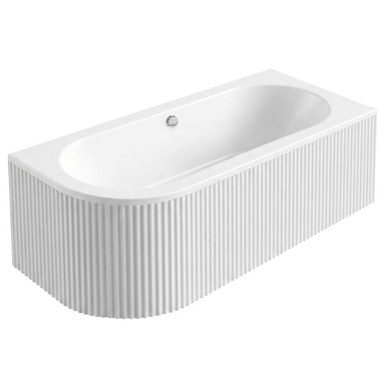 REA Kulma-amme Orion Stripe 170 Oikea Valkoinen, 169,5X75X56CM