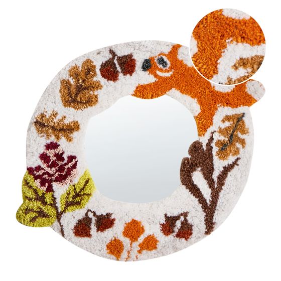 Seinäpeili BORITI 51 cm 40 cm puuvilla Valkoinen