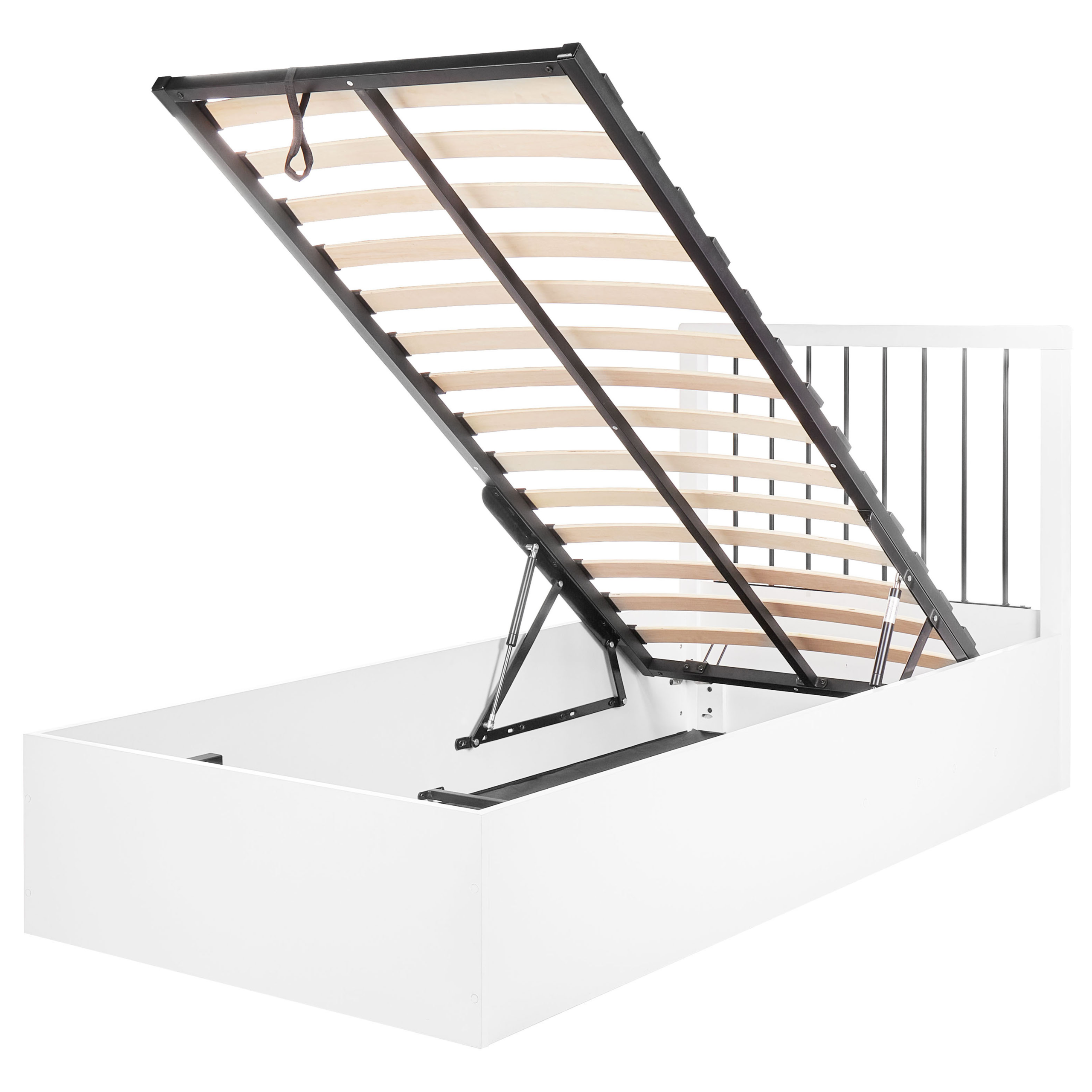 Sänky säilytystilalla ROUVILLERS 90 x 200 cm Valkoinen