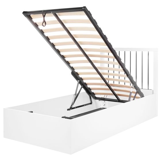 Sänky säilytystilalla ROUVILLERS 90 x 200 cm Valkoinen