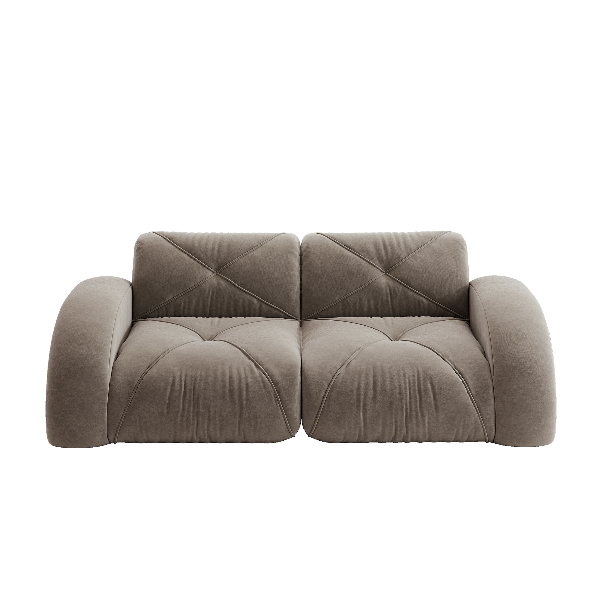 moduulisohva 2-paikkainen taupe chenille skandinaavinen säädettävä
