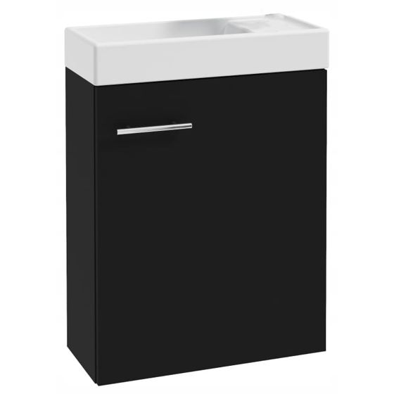 Kylpyhuonekaappi pesualtaalla 50x70cm, riippuva, musta, Pieni