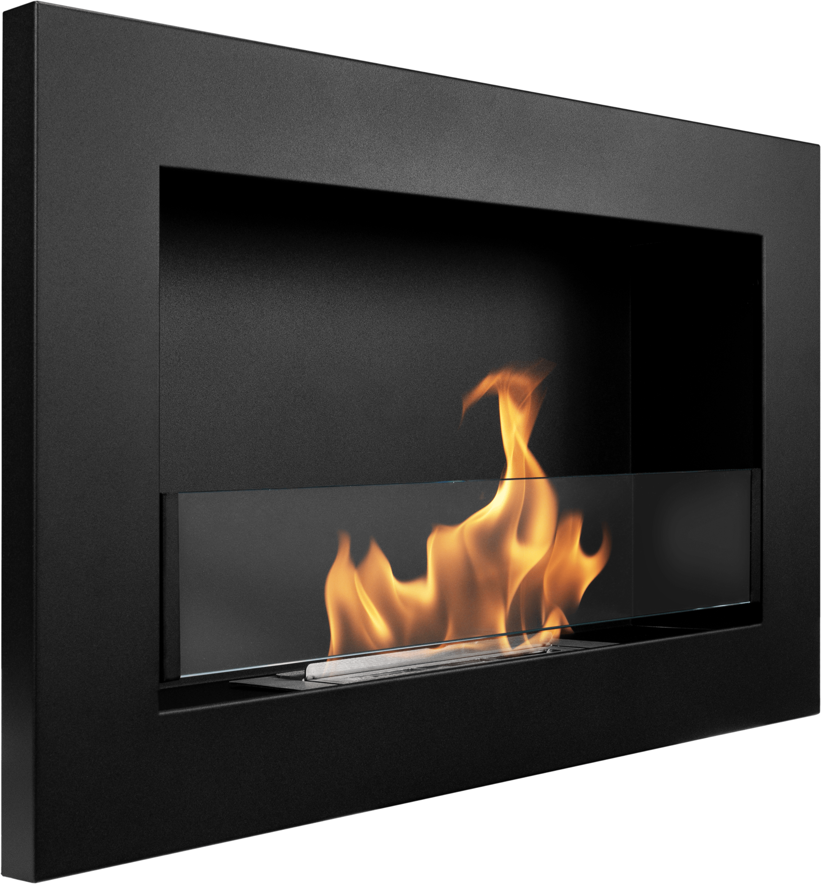 Biotakka seinälle 650 × 400 Slim – mattamusta