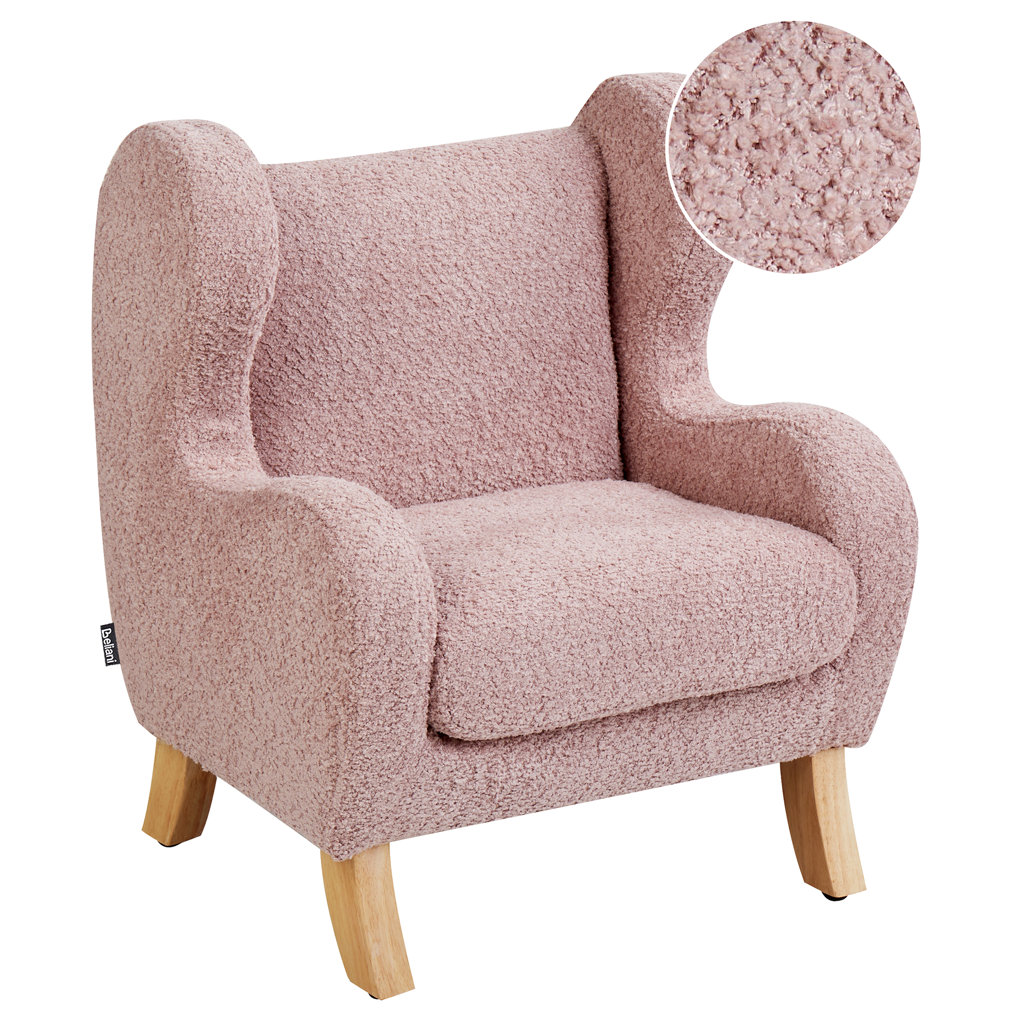 Lasten nojatuoli FARUM buklee Vaaleanpunainen