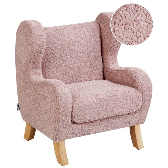 Lasten nojatuoli FARUM buklee Vaaleanpunainen