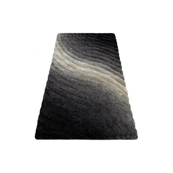 Matto moderni FLIM 006-B1 m, aallot - Rakenteellinen harmaa 120x160 cm