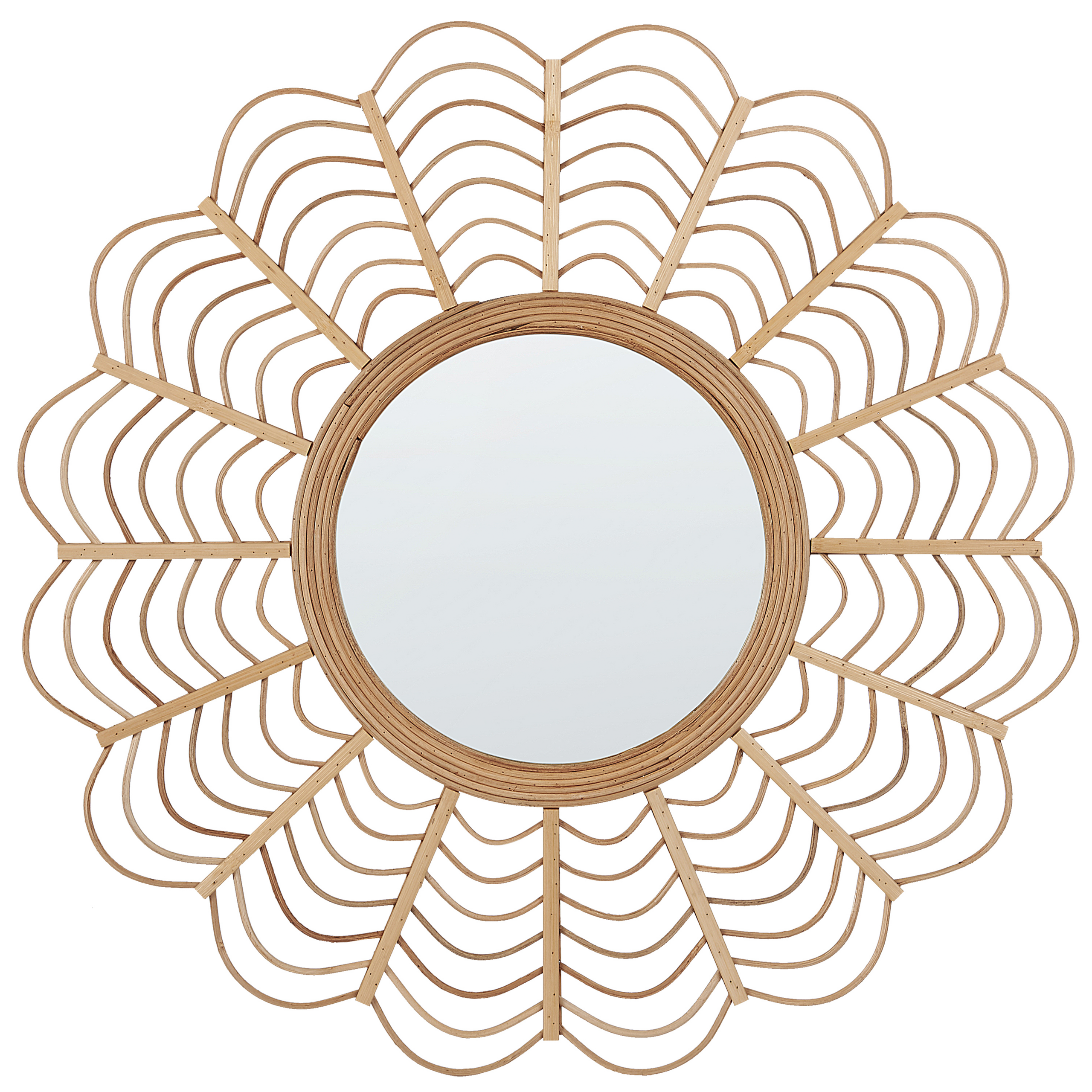 Seinäpeili TUMBIT 60 cm 60 cm bambu Luonnonväri