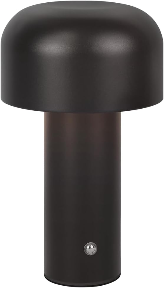 NETTLIFE 2W Himmennettävä Paristokäyttöinen Johdoton LED-pöytävalaisin, Makuuhuoneen Yöpöytävalaisin, Pieni Sienilamppu