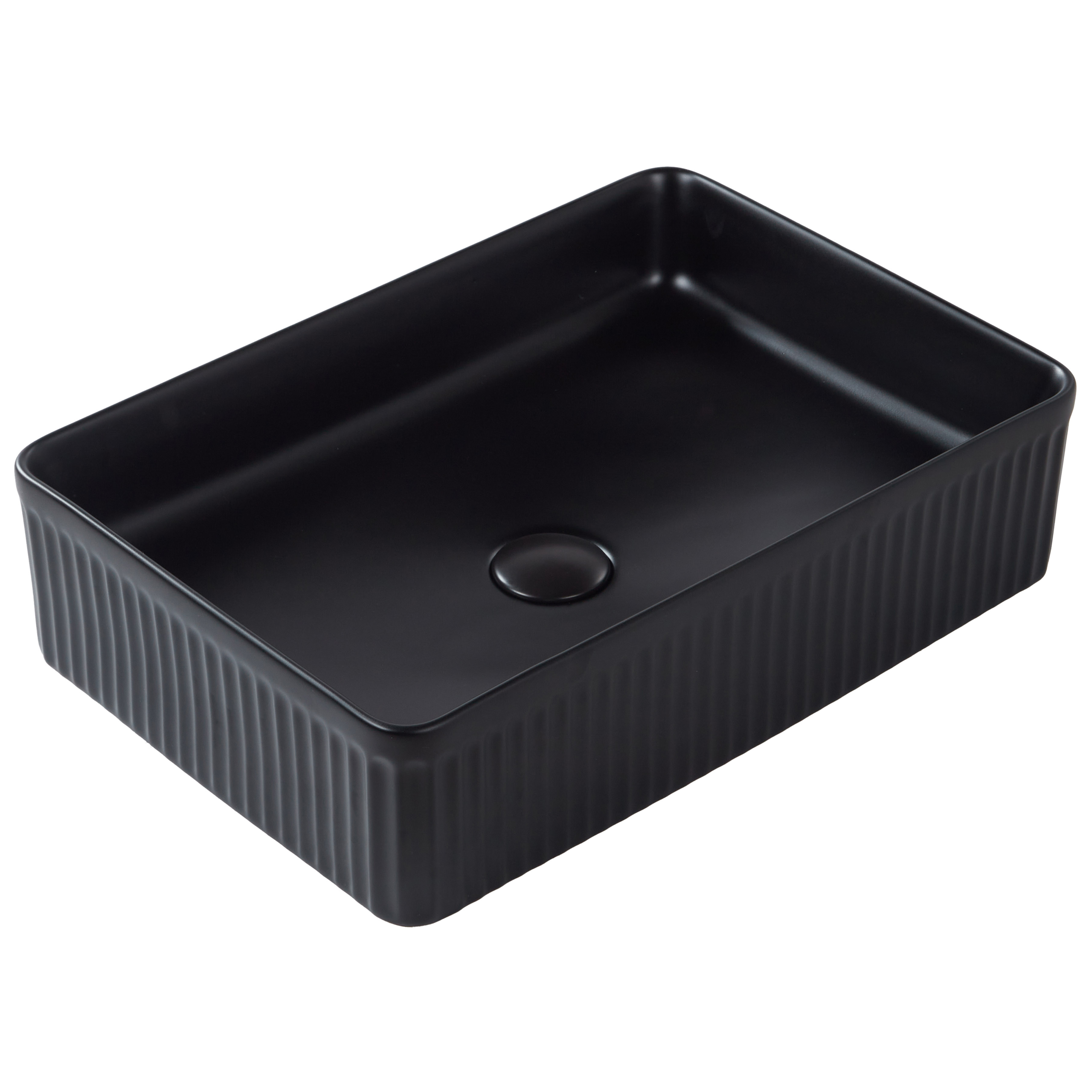 Pesuallas tason päälle GELDO 50 x 34 cm Keramiikka Musta
